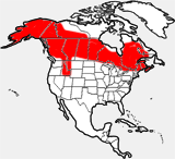 Carte de distribution d'orignaux